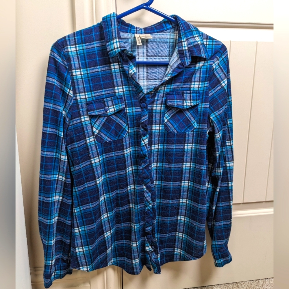 Blue Plaid Shirt